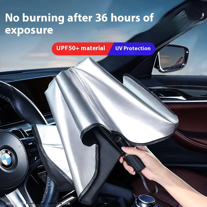 Car Sunshade Windshield Umbrella Foldable - Parasole Pieghevole per Parabrezza Auto, Copertura