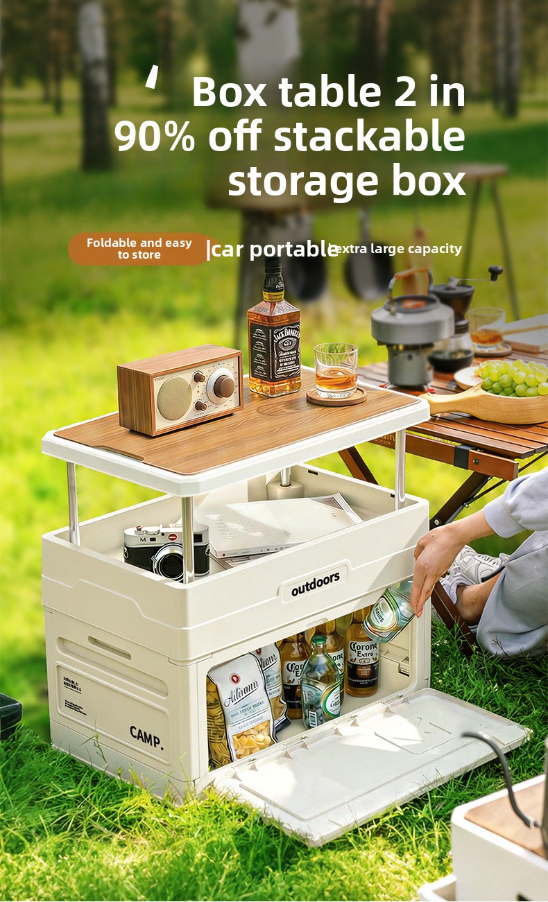 Car Trunk Organizer Foldable Storage Box - Set di Tavolo e Sedie Pieghevoli