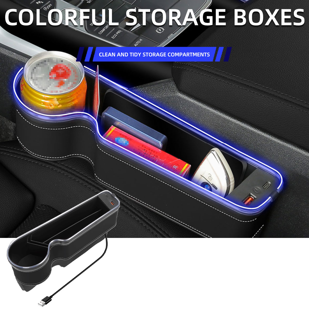 Organizer per Fessure del Sedi - Seat Gap Filler Organizer With Usb Charger recensione e prezzo