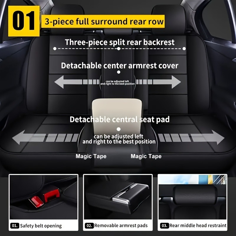 Per Peugeot 206, W205, Honda J - Leather Car Seat Covers Full Set Universal recensione e prezzo