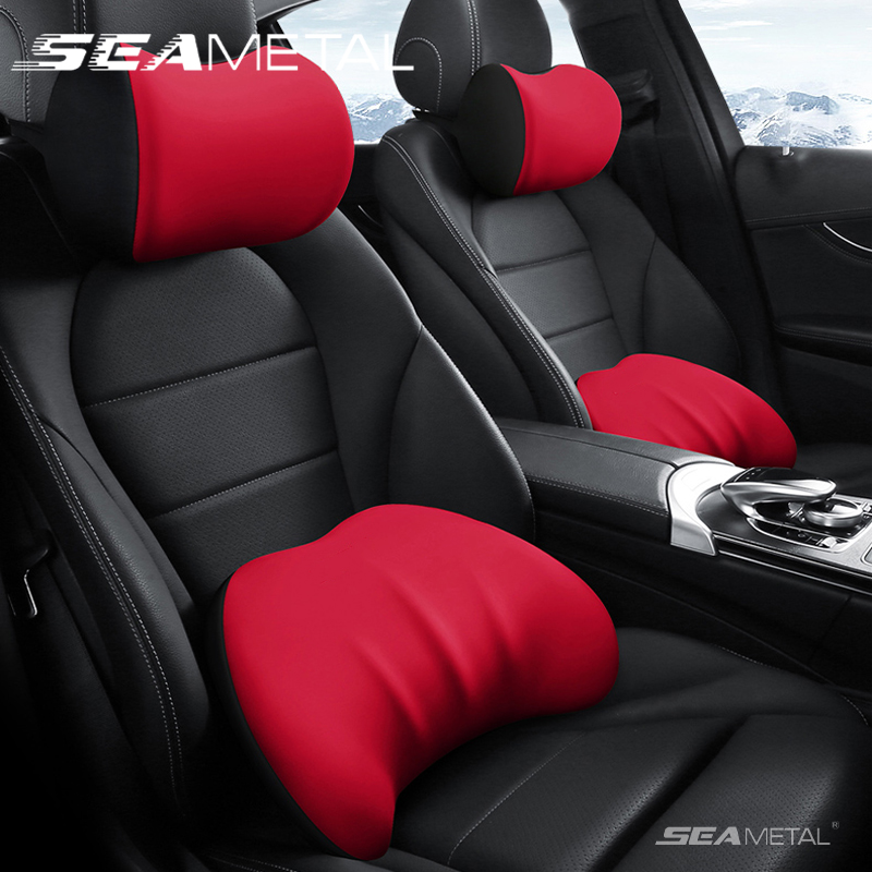 SEAMETAL Cuscino poggiatesta p - Memory Foam Car Neck Pillow Lumbar Support recensione e prezzo